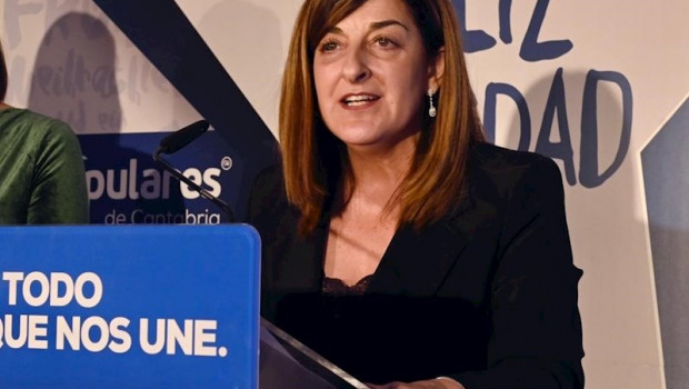 ep la presidenta del pp de cantabria maria jose saenz de buruaga durante su intervencion en la cena