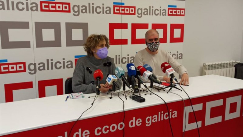 ep la secretaria xeral de comisions obreiras amelia perez y secretario general de comisiones obreras