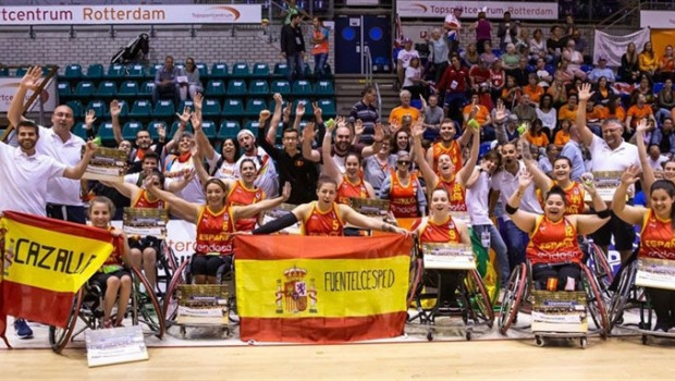 ep la seleccion espanola femenina caeluchabroncetermina cuartaeuropeosillaruedas