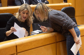 ep la vicepresidenta segunda y ministra de trabajo yolanda diaz i conversa con la diputada del pnv
