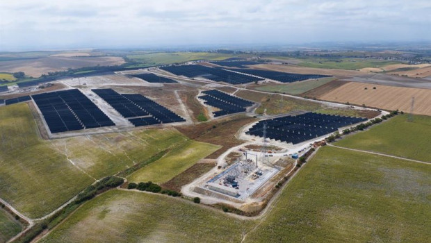 ep archivo   vista aerea de la planta solar fotovoltaica de el rancho en el termino municipal de