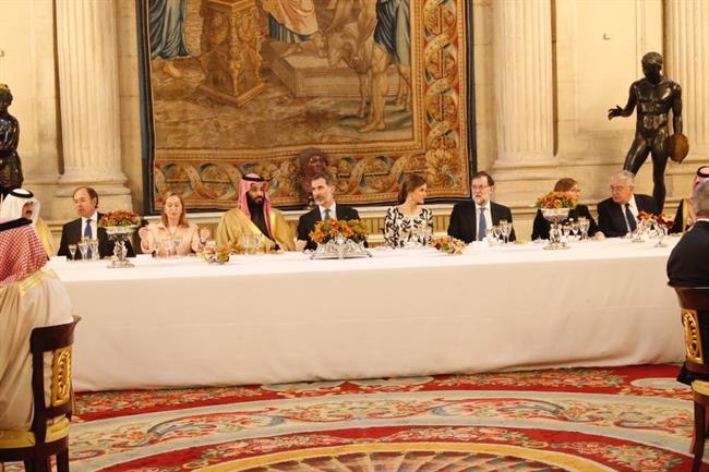 Comida en el Palacio Real en honor del heredero saudí, Mohamed bin Salm | CASA REAL ep comidapalacio realhonorheredero saudi mohamed bin salm