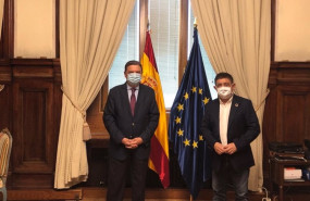 ep el presidente de la diputacion francisco reyes con el ministro de agricultura luis planas