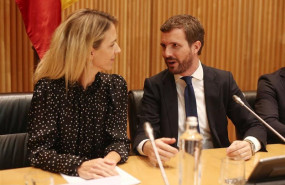 ep la portavoz del pp en el congreso cayetana alvarez de toledo y el presidente del partido popular