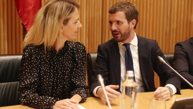 ep la portavoz del pp en el congreso cayetana alvarez de toledo y el presidente del partido popular