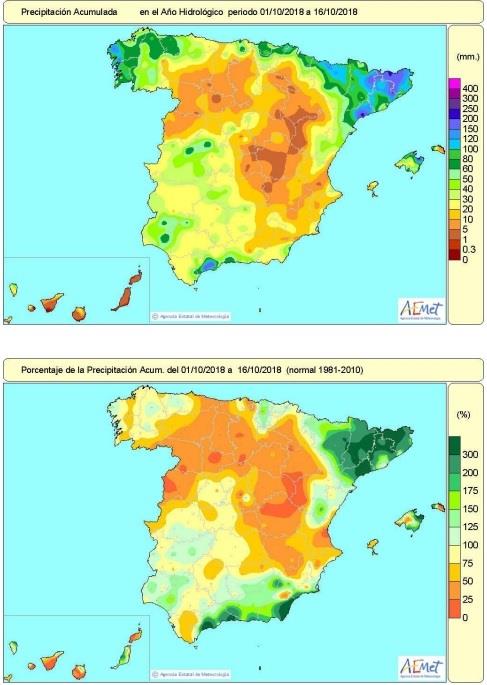 ep las lluviassituan cercalos valores normalesoctubre