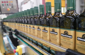 ep linea de envasado de aceite de oliva en una planta de la empresa