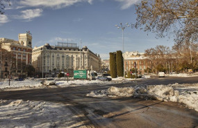 ep vias de la capital tras la gran nevada provocada por la borrasca filomena
