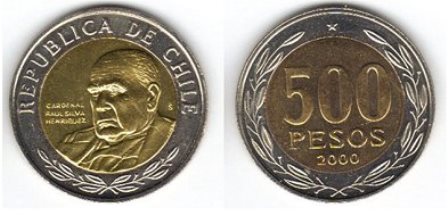 moneda 500 pesos chile