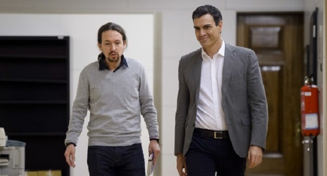 Pedro Sánchez y Pablo Iglesias Pedro Sánchez y Pablo Iglesias