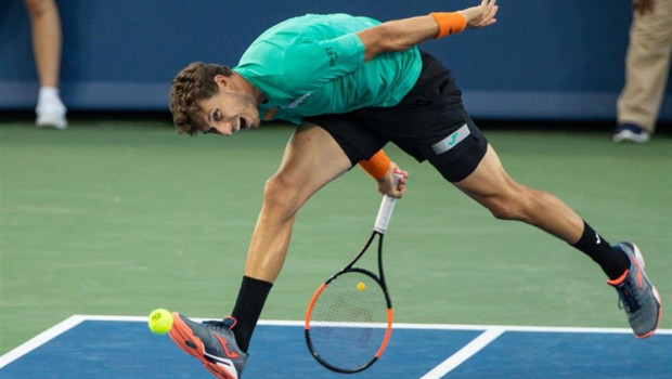 ep 15 august 2019 us mason spanish tennis player pablo carreno busta in action against serbias novak
