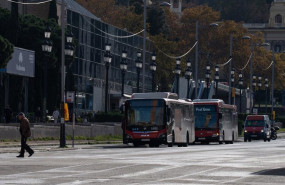 ep archivo   dos autobuses a 13 de diciembre de 2024 en barcelona catalunya espana