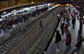 ep archivo   imagenes de los sistemas inteligentes de videovigilancia en una estacion de cercanias