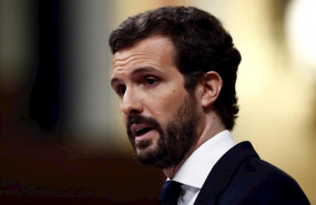 ep el lider del pp pablo casado durante su intervencion en el pleno del congreso en madrid espana a