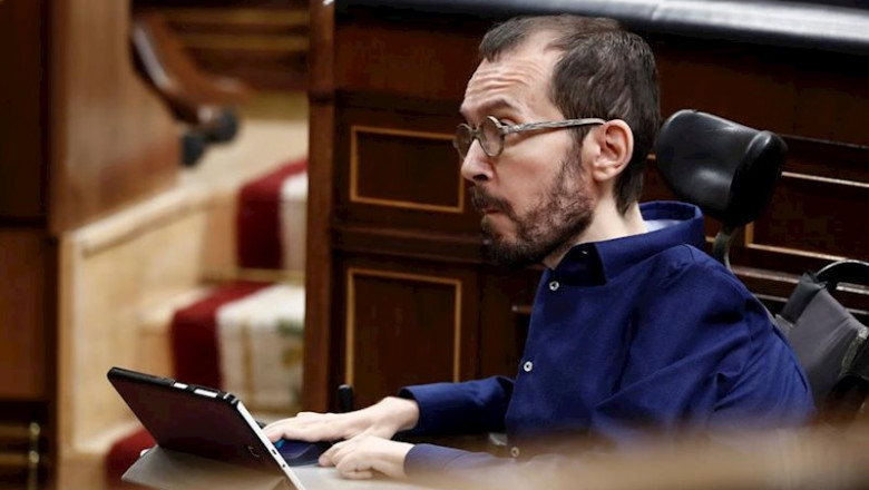 El portavoz de Unidas Podemos, Pablo Echenique, este miércoles en el Congreso | Pool ep el portavoz de unidas podemos pablo echenique este miercoles en el congreso