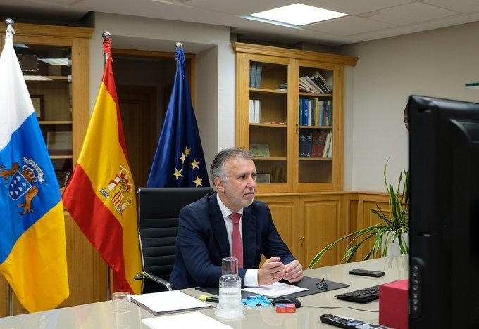 ep el presidente de canarias angel victor torrres durante la reunion de este domingo