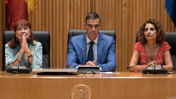 ep el presidente del gobierno pedro sanchez acompanado por la vicepresidenta del gobierno y ministra