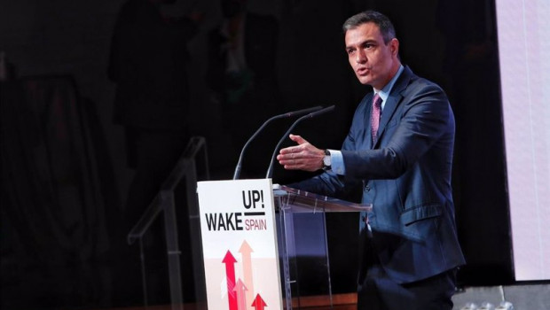 ep el presidente del gobierno pedro sanchez durante su intervencion en el simposio wake up spain