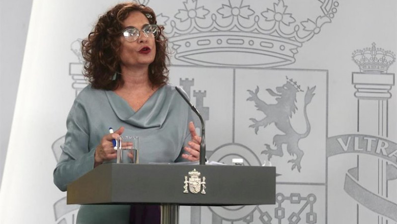 ep la ministra de hacienda y portavoz del gobierno maria jesus montero en rueda de prensa