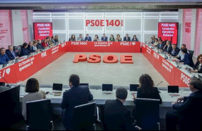 ep miembros del psoe durante la reunion de la comision ejecutiva federal en su sede ubicada en la