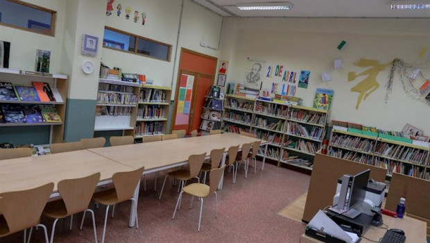 ep una de las aulas completamente vacia perteneciente a un colegio de la comunidad de madrid